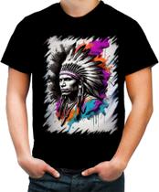 Camiseta Colorida Índio Apache Tribo Americana Oeste 4