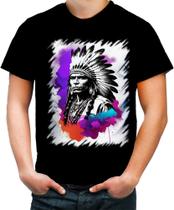 Camiseta Colorida Índio Apache Tribo Americana Oeste 5
