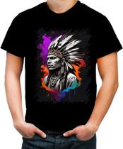 Camiseta Colorida Índio Apache Tribo Americana Oeste 7 Camiseta Colorida Índio Apache Tribo Americana Oeste 7