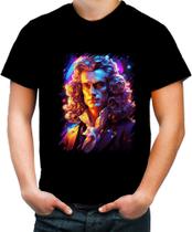 Camiseta Colorida Isaac Newton Físico Brilhante Gênio 2