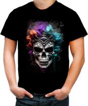 Camiseta Colorida La Muerte Mexicana Dama Esqueleto 7