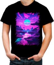 Camiseta Colorida Landscape Futuro Vaporwave 1
