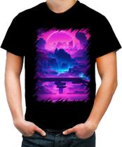 Camiseta Colorida Landscape Futuro Vaporwave 5