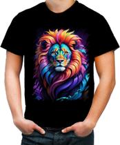 Camiseta Colorida Leopardo Ondas Magnéticas Vibrante 8