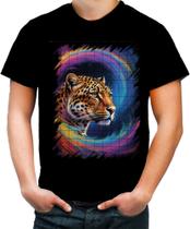 Camiseta Colorida Leopardo Velocidade Felino Panthera 4 Camiseta Colorida Leopardo Velocidade Felino Panthera 4