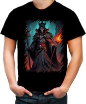 Camiseta Colorida Lich Ancião Desenhado Magia 13