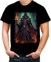 Camiseta Colorida Lich Ancião Desenhado Magia 14