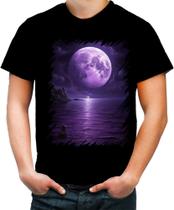 Camiseta Colorida Lua Púrpura Luar Roxo Moon Lunar 6