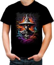 Camiseta Colorida Mago das Trevas Poder Magia 1 Camiseta Colorida Mago das Trevas Poder Magia 1