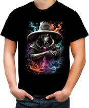 Camiseta Colorida Mago das Trevas Poder Magia 3 Camiseta Colorida Mago das Trevas Poder Magia 3