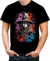 Camiseta Colorida Mago das Trevas Poder Magia 8 Camiseta Colorida Mago das Trevas Poder Magia 8