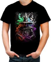 Camiseta Colorida Mago das Trevas Poder Magia 9 Camiseta Colorida Mago das Trevas Poder Magia 9
