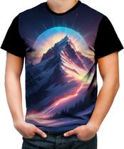 Camiseta Colorida Montanha Neon Mountain Translucent 3 Camiseta Colorida Montanha Neon Mountain Translucent 3