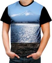 Camiseta Colorida Monte Fuji Japão Vulcão Japan Vulcan 2