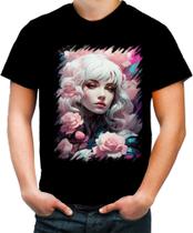 Camiseta Colorida Mulher de Rosas Paixão 16