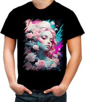 Camiseta Colorida Mulher de Rosas Paixão 4 Camiseta Colorida Mulher de Rosas Paixão 4