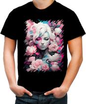 Camiseta Colorida Mulher de Rosas Paixão 7
