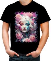 Camiseta Colorida Mulher de Rosas Paixão 8