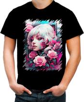 Camiseta Colorida Mulher de Rosas Paixão 9