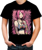 Camiseta Colorida Mulher Tatuada Tatoo Style 5