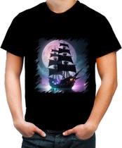 Camiseta Colorida Navio Pirata Fantasma Spectral Ship 4