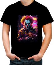 Camiseta Colorida Palhaço Quebrada Morro Clown Slum 1 Camiseta Colorida Palhaço Quebrada Morro Clown Slum 1