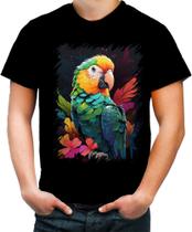 Camiseta Colorida Papagaio Brasileiro Pássaro 6