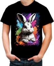 Camiseta Colorida Páscoa Coelhinho Artístico Design 8 - Kasubeck Store