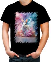 Camiseta Colorida Páscoa Coelhinho Explosão de Cores 6