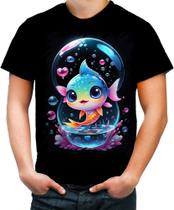 Camiseta Colorida Peixinho Feliz no Aquário Peixe 1