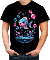 Camiseta Colorida Peixinho Feliz no Aquário Peixe 2