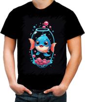 Camiseta Colorida Peixinho Feliz no Aquário Peixe 4