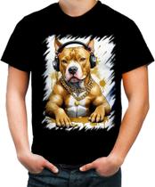Camiseta Colorida Pitbull com Headphones 4
