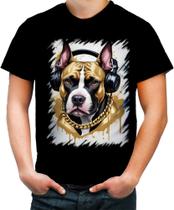 Camiseta Colorida Pitbull com Headphones 5