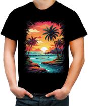 Camiseta Colorida Praia Paradisíaca Vintage 8 - Kasubeck Store
