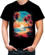 Camiseta Colorida Praia Paradisíaca Vintage 9 - Kasubeck Store