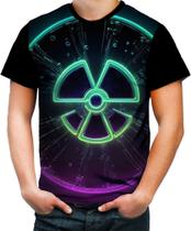 Camiseta Colorida Radiação Radioativo Radioactive Perigo 3