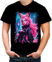 Camiseta Colorida Raposa Humanóide Vaporwave 4