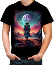 Camiseta Colorida Samurai Ronin Sunset Sem Mestre 5