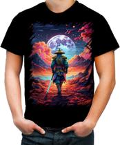 Camiseta Colorida Samurai Ronin Sunset Sem Mestre 6