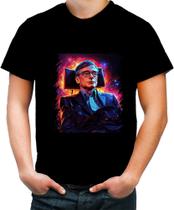 Camiseta Colorida Stephen Hawking Físico Brilhante Gênio 1