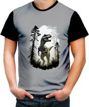 Camiseta Colorida T-Rex Tiranossauro Dinossauro Jurassico 2