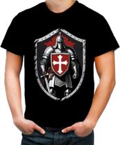 Camiseta Colorida Templário Medieval Cruzadas 1