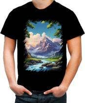 Camiseta Colorida Templo Budista Anime Buda 11