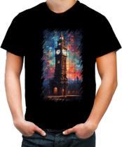 Camiseta Colorida Torre do Relógio Van Gogh 3