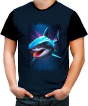 Camiseta Colorida Tubarão Shark Rei dos Mares 4 Camiseta Colorida Tubarão Shark Rei dos Mares 4