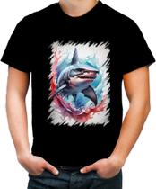 Camiseta Colorida Tubarão Shark Rei dos Mares 8 Camiseta Colorida Tubarão Shark Rei dos Mares 8