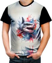 Camiseta Colorida Tubarão Shark Rei dos Mares 9 Camiseta Colorida Tubarão Shark Rei dos Mares 9