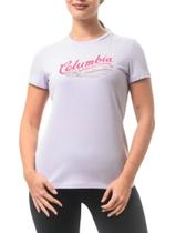 Camiseta Columbia Simply Scripted Lilás Feminino Camiseta Columbia Simply Scripted Lilás Feminino