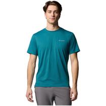 Camiseta Columbia Tech Trail Utility MC Crew River Blue